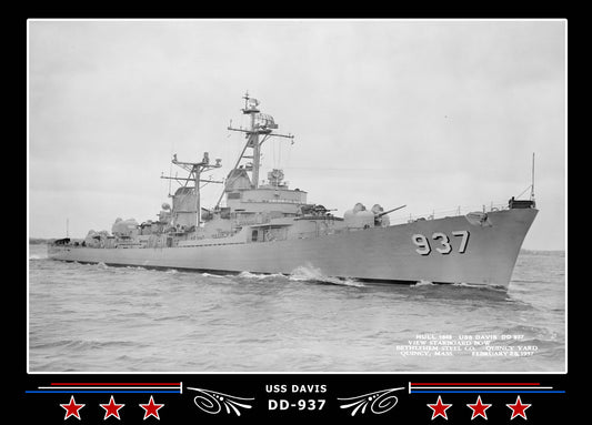 USS Davis DD-937 Canvas Photo Print