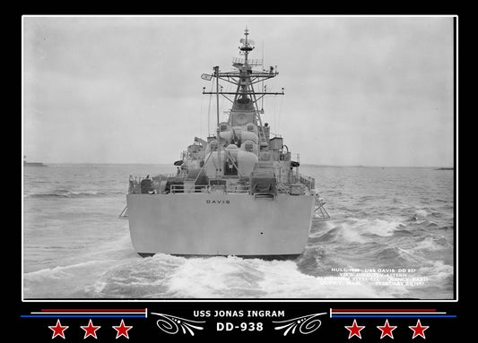 USS Jonas Ingram DD-938 Canvas Photo Print