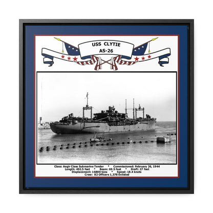 USS Clytie AS-26 Navy Floating Frame Photo Front View