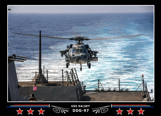USS Halsey DDG-97 Canvas Photo Print