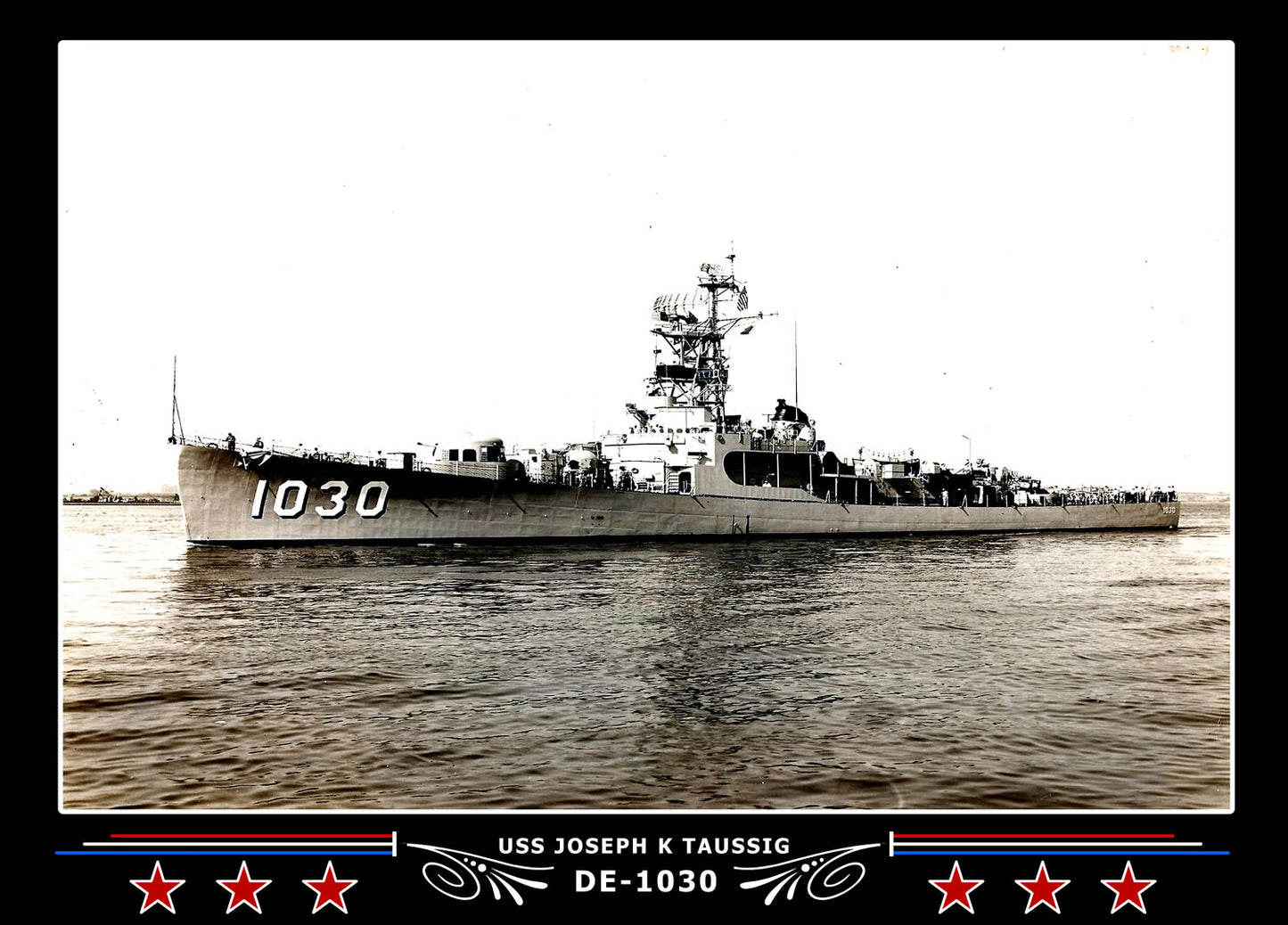 USS Joseph K Taussig DE-1030 Canvas Photo Print