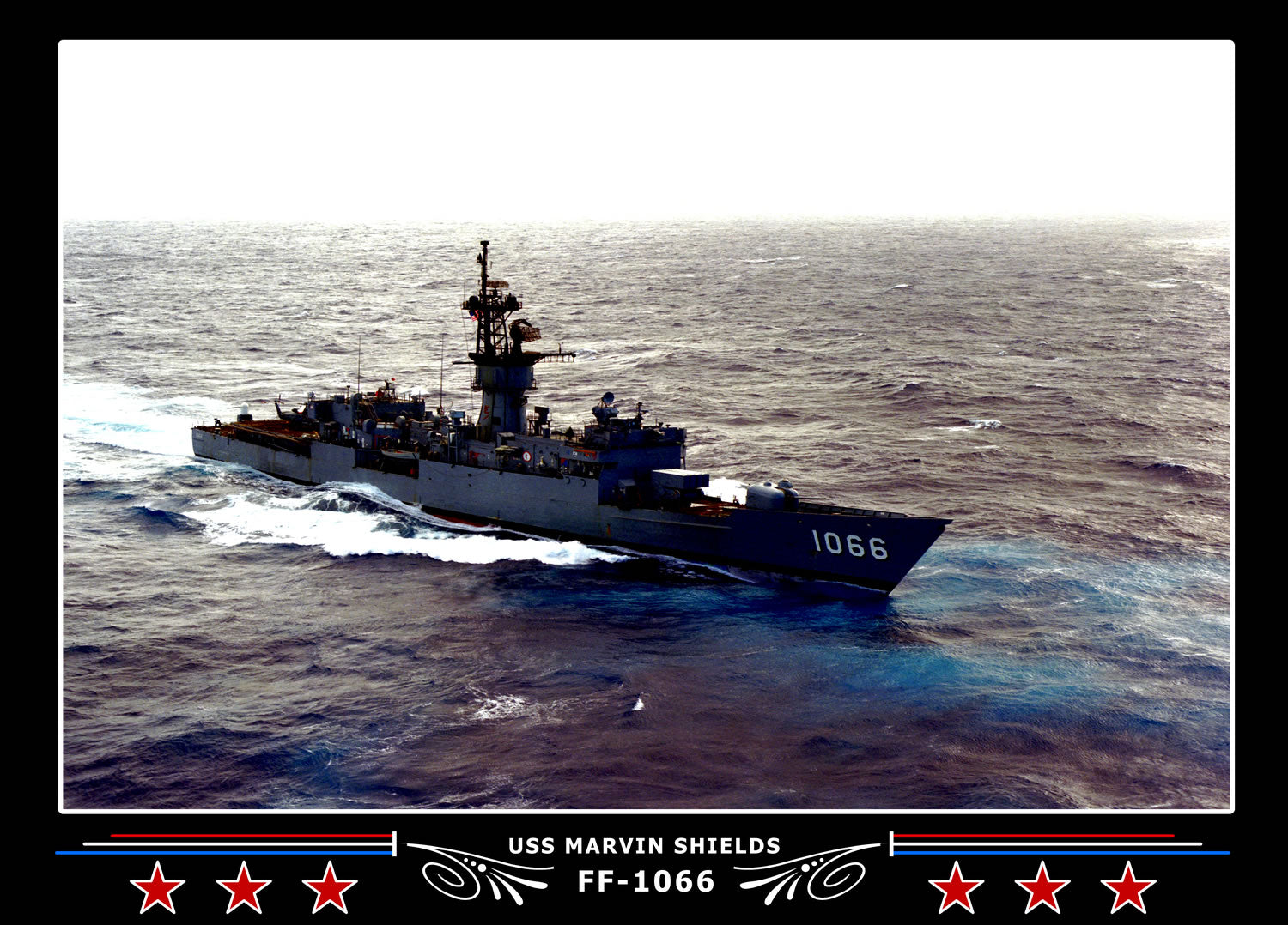 USS Marvin Shields FF-1066 Canvas Photo Print