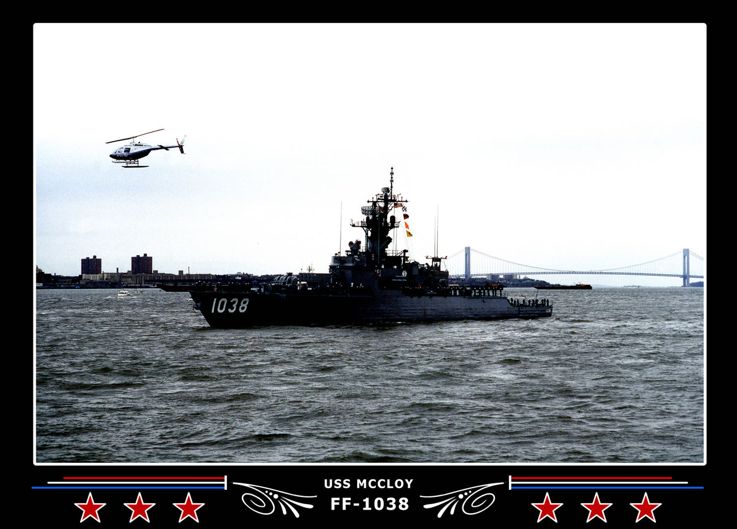 USS Mccloy FF-1038 Canvas Photo Print