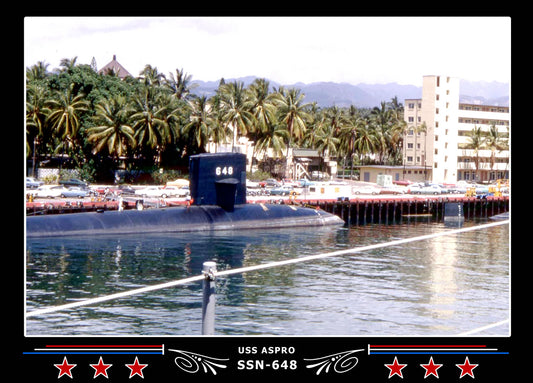 USS Aspro SSN-648 Canvas Photo Print