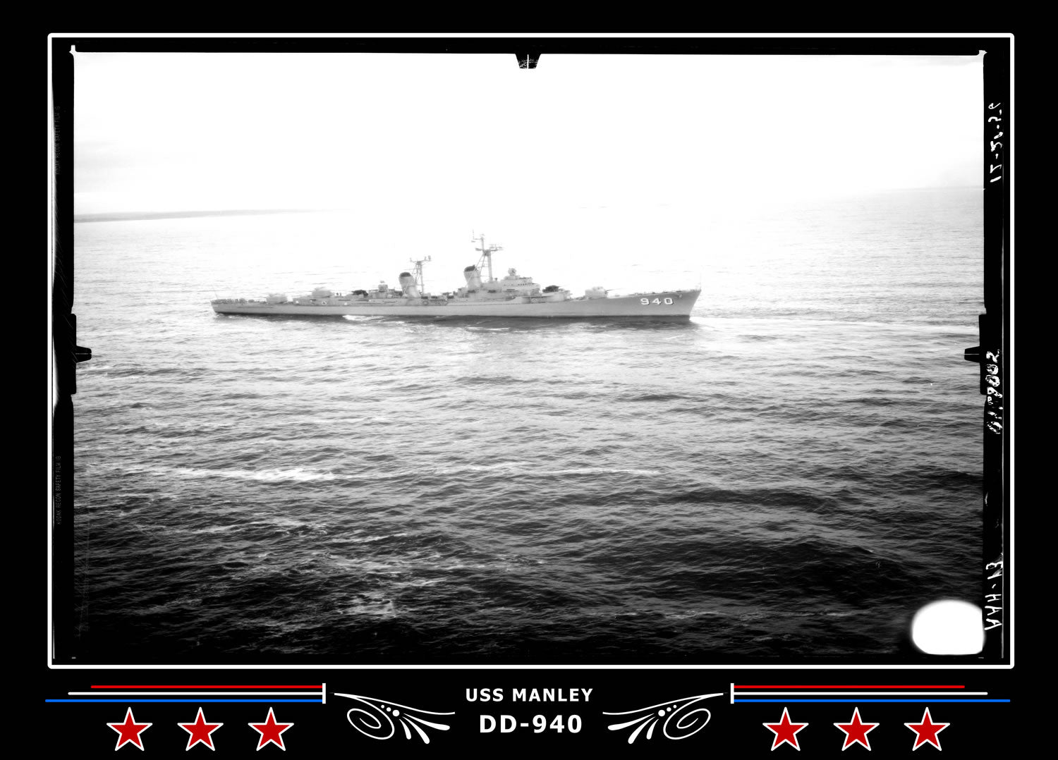 USS Manley DD-940 Canvas Photo Print