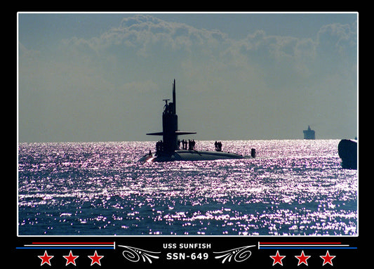 USS Sunfish SSN-649 Canvas Photo Print