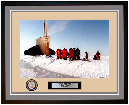 USS Pargo SSN-650 Framed Navy Ship Photo Grey