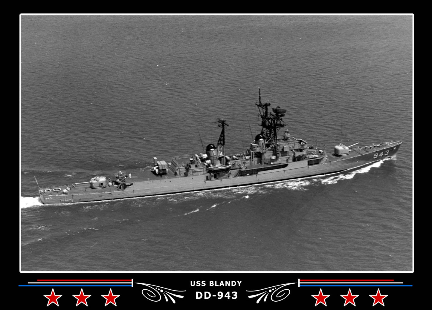USS Blandy DD-943 Canvas Photo Print