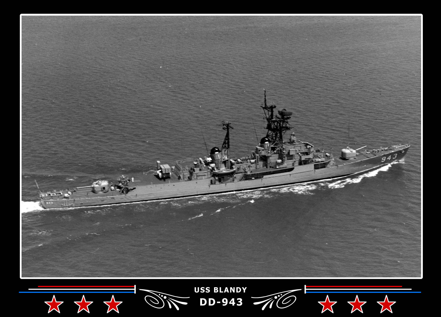 USS Blandy DD-943 Canvas Photo Print