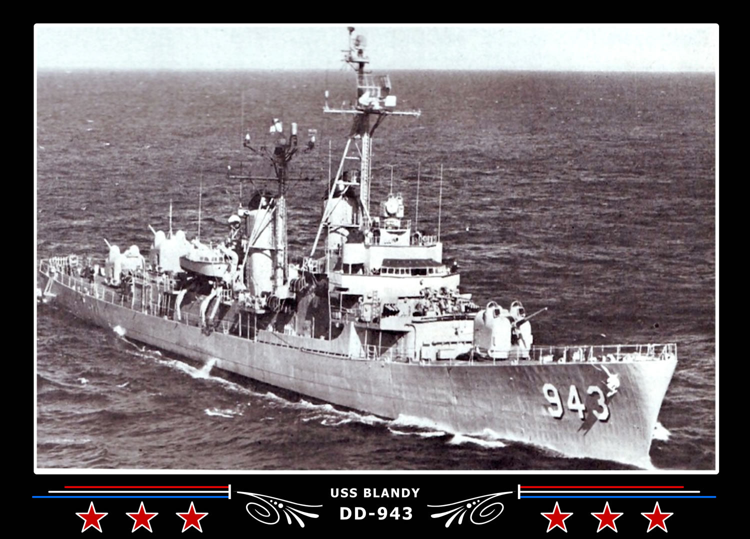 USS Blandy DD-943 Canvas Photo Print