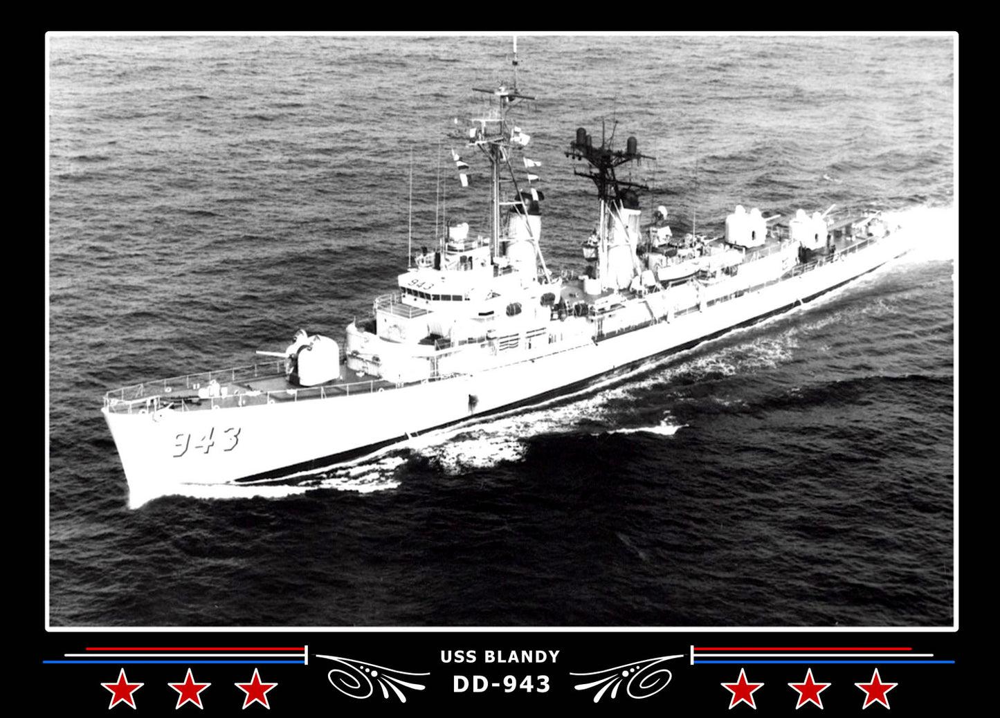 USS Blandy DD-943 Canvas Photo Print
