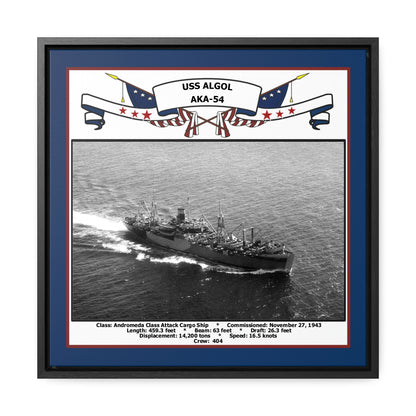 USS Algol AKA-54 Navy Floating Frame Photo Front View