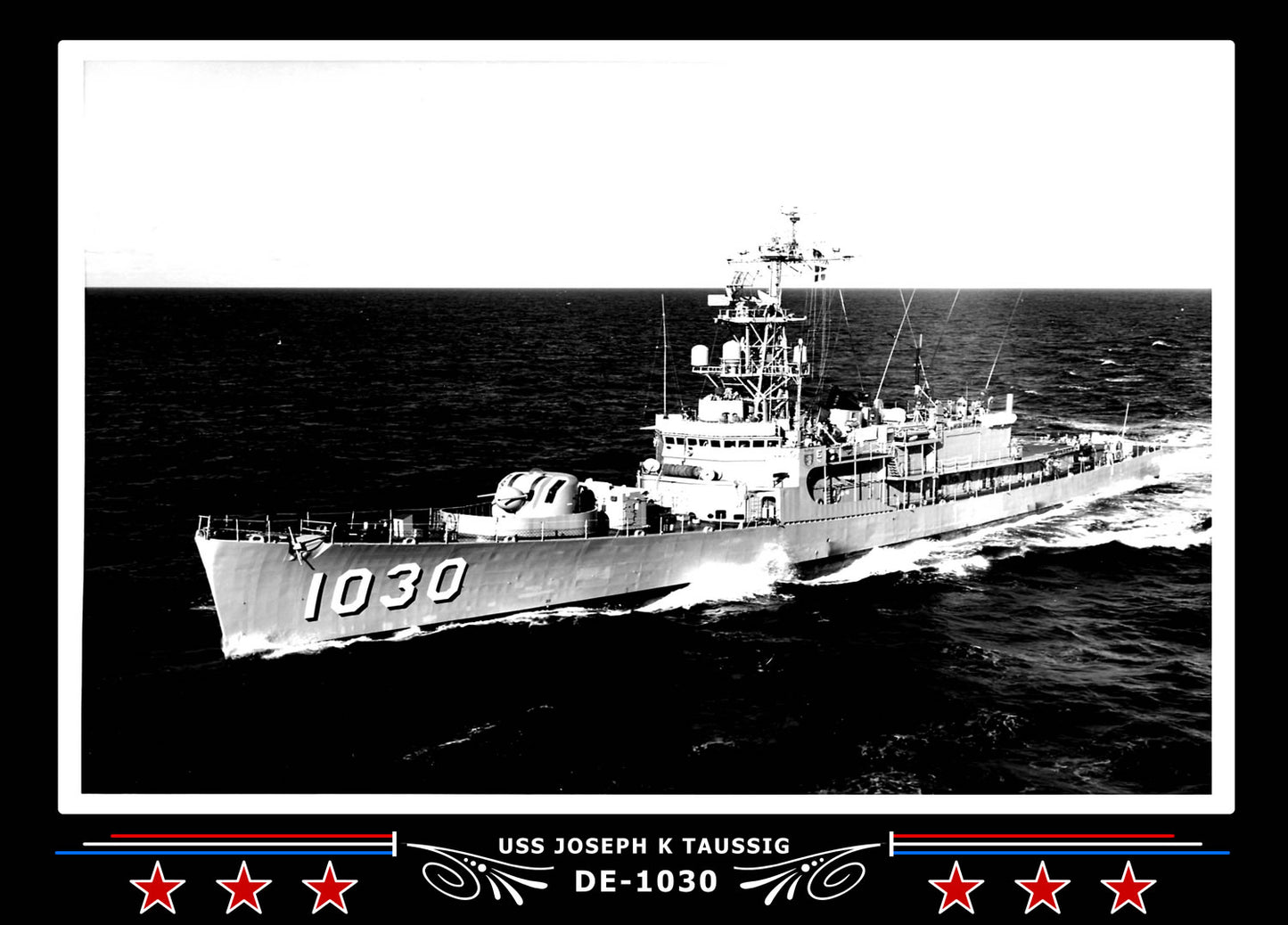 USS Joseph K Taussig DE-1030 Canvas Photo Print