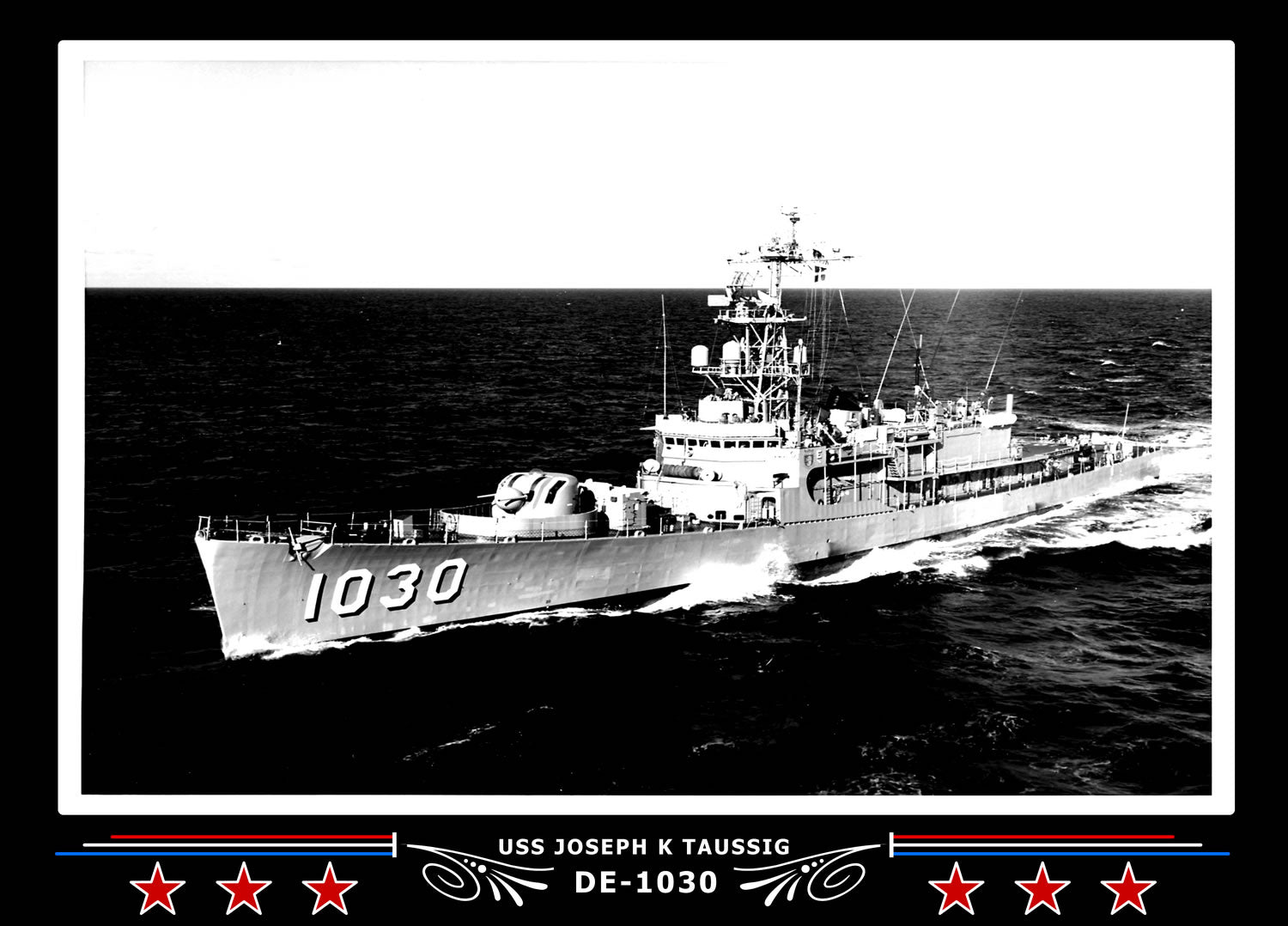USS Joseph K Taussig DE-1030 Canvas Photo Print