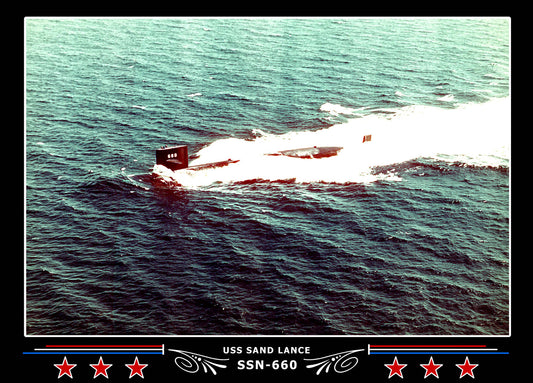 USS Sand Lance SSN-660 Canvas Photo Print