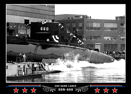USS Sand Lance SSN-660 Canvas Photo Print