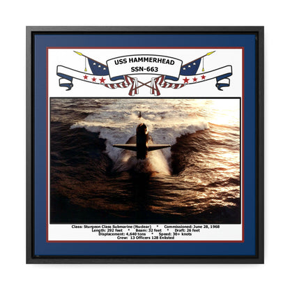 USS Hammerhead SSN-663 Navy Floating Frame Photo Front View