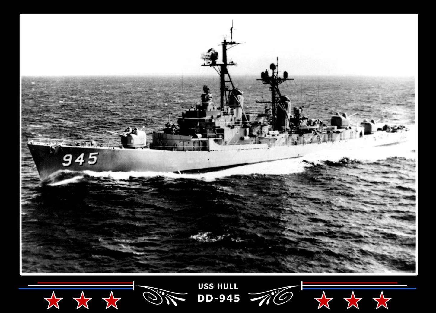 USS Hull DD-945 Canvas Photo Print