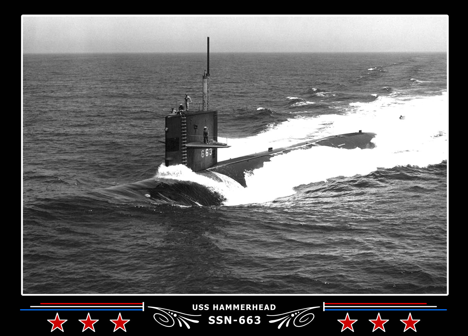 USS Hammerhead SSN-663 Canvas Photo Print