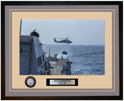 USS BAINBRIDGE DDG-96 Framed Navy Ship Photo Grey