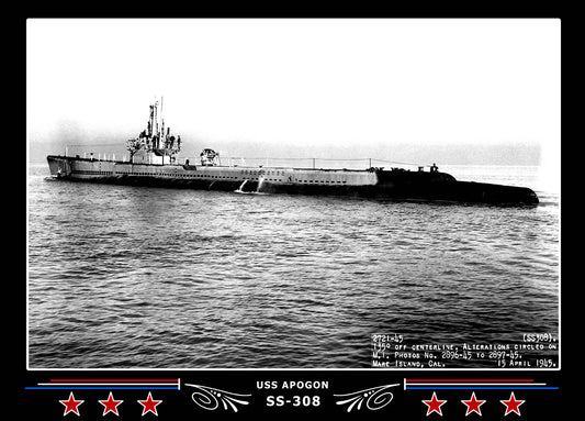 USS Apogon SS-308 Canvas Photo Print