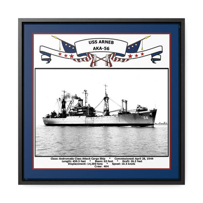USS Arneb AKA-56 Navy Floating Frame Photo Front View