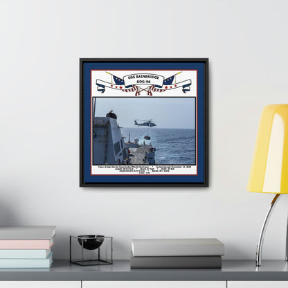 USS Bainbridge DDG-96 Navy Floating Frame Photo Desk View