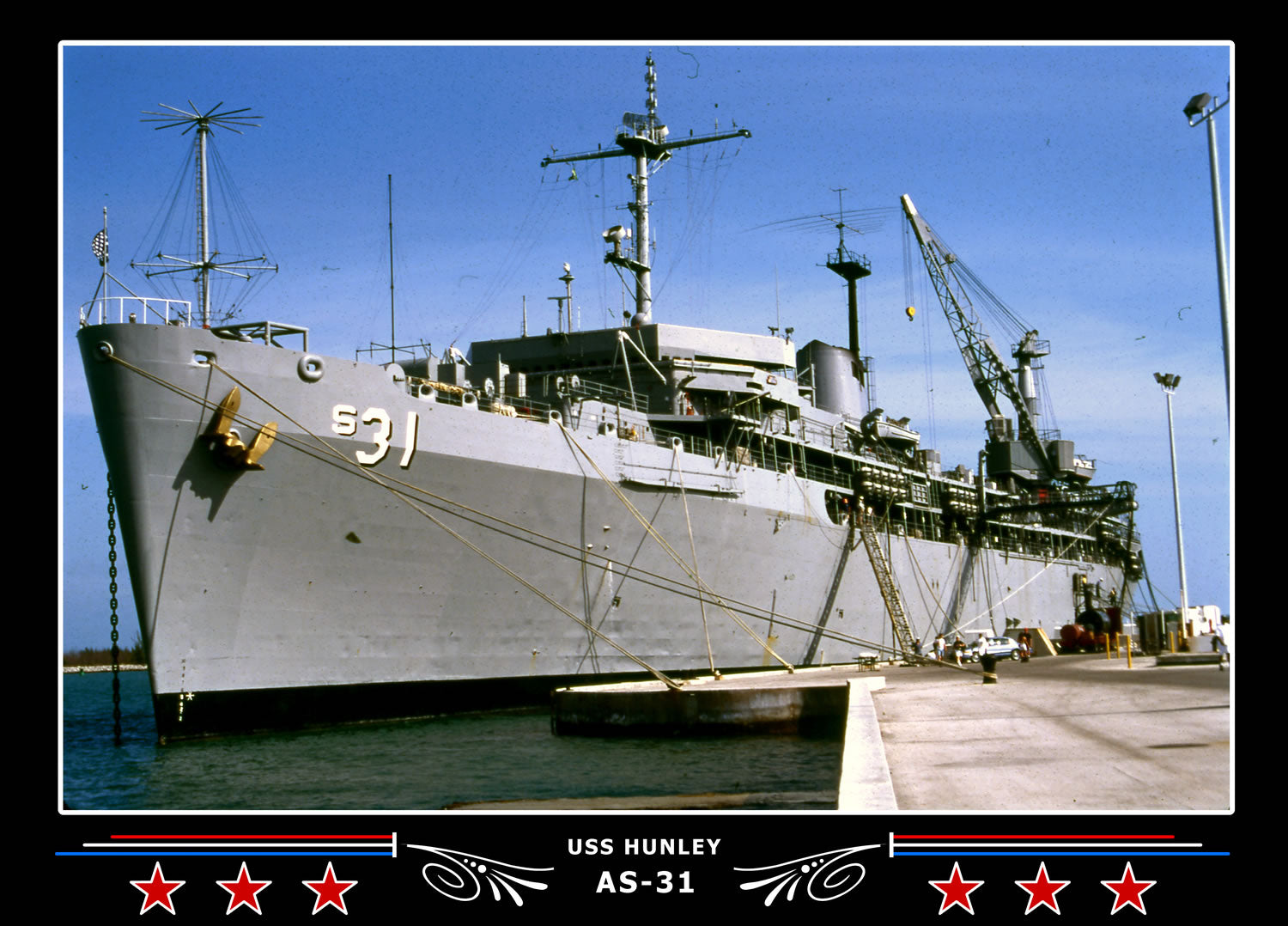 USS Hunley AS-31 Canvas Photo Print