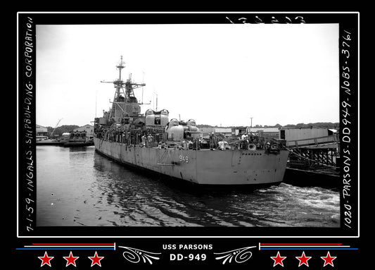 USS Parsons DD-949 Canvas Photo Print