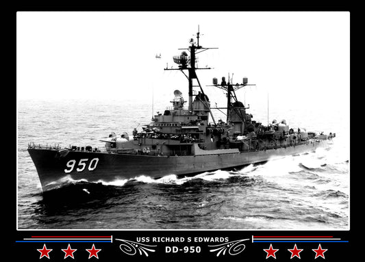 USS Richard S Edwards DD-950 Canvas Photo Print