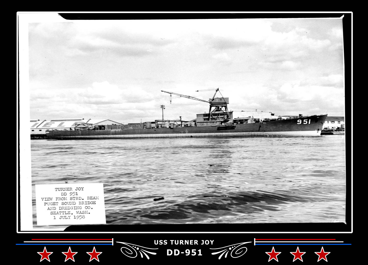 USS Turner Joy DD-951 Canvas Photo Print