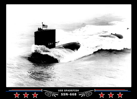 USS Spadefish SSN-668 Canvas Photo Print