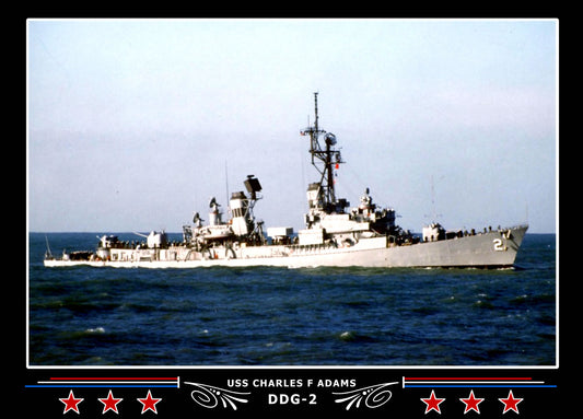 USS Charles F Adams DDG-2 Canvas Photo Print