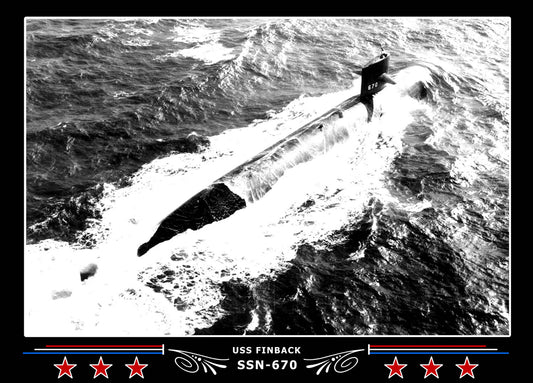 USS Finback SSN-670 Canvas Photo Print