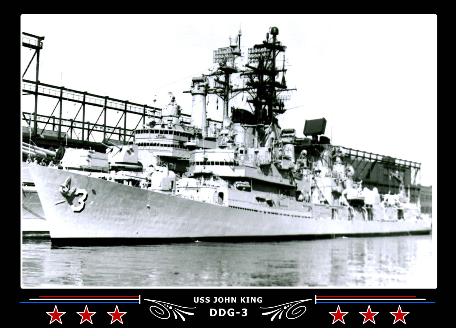 USS John King DDG-3 Canvas Photo Print