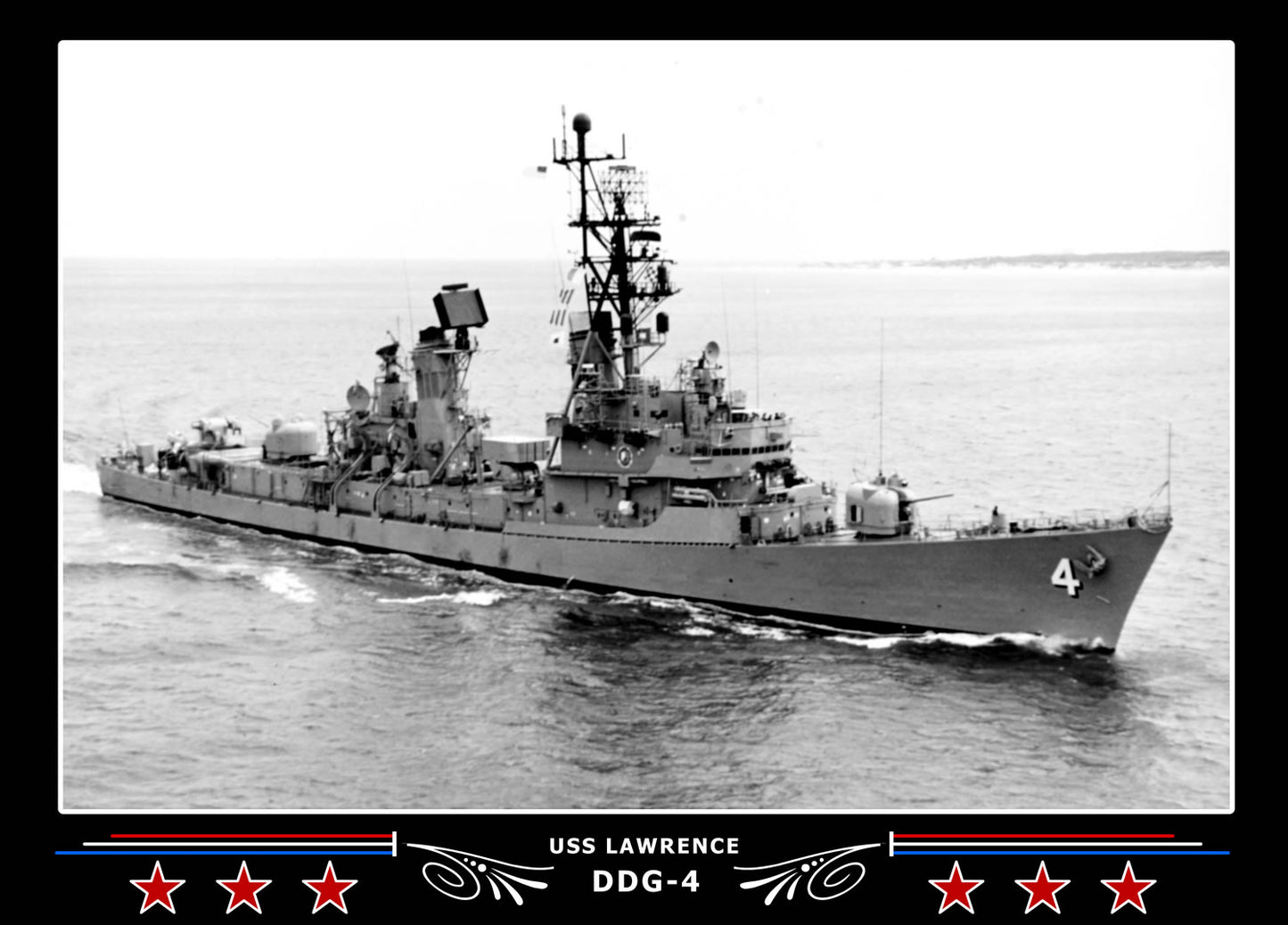 USS Lawrence DDG-4 Canvas Photo Print