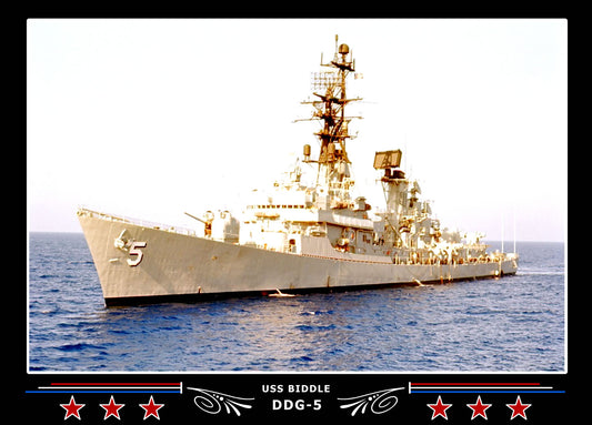 USS Biddle DDG-5 Canvas Photo Print