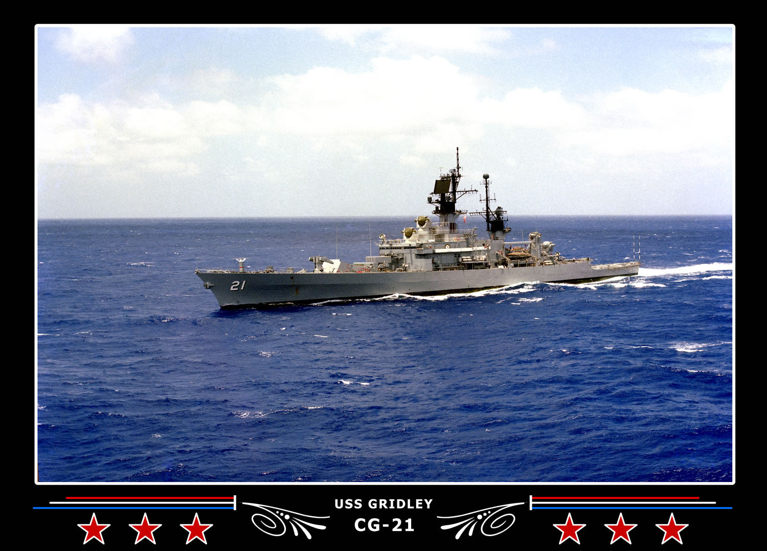 USS Gridley CG-21 Canvas Photo Print