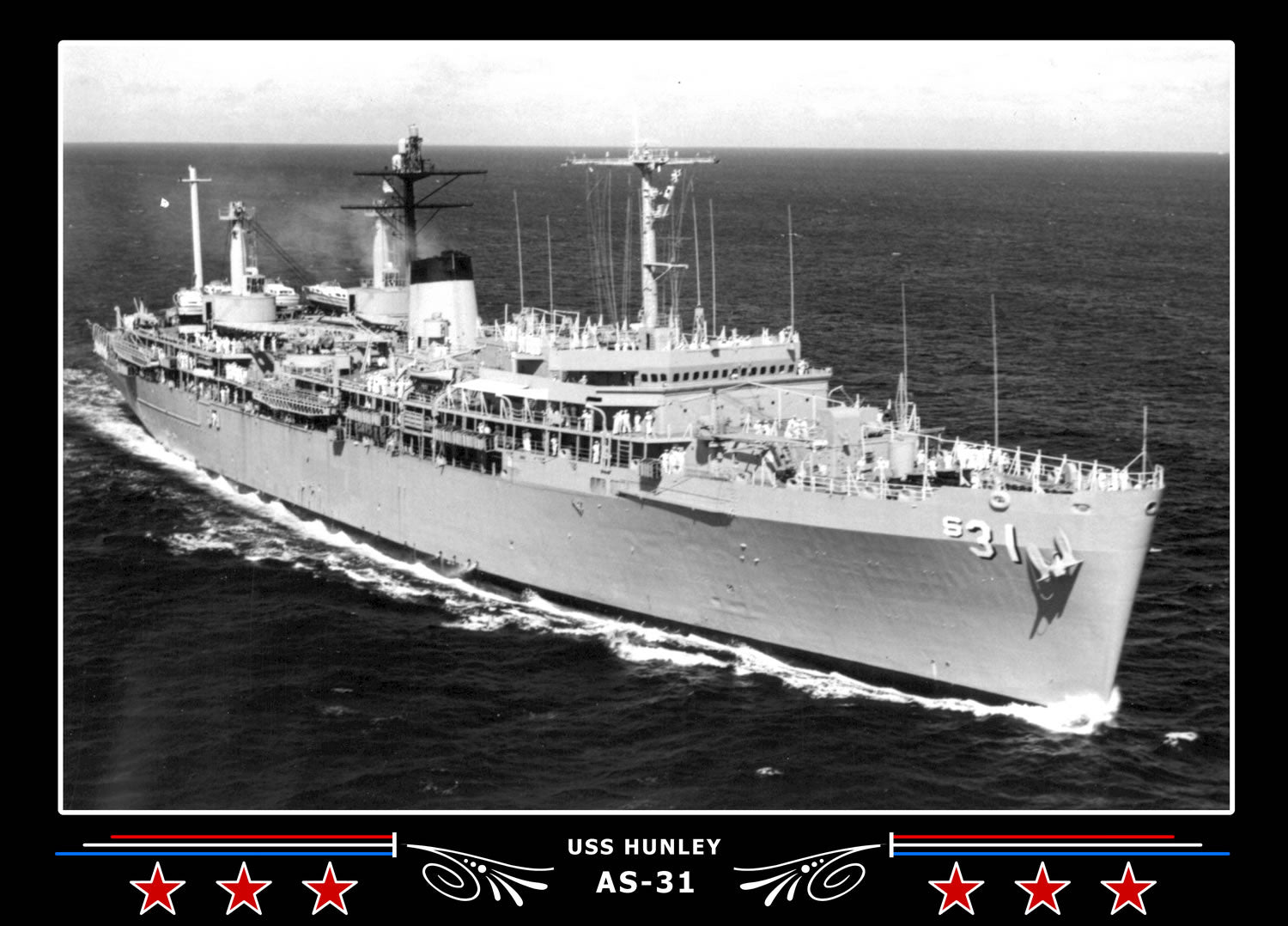USS Hunley AS-31 Canvas Photo Print