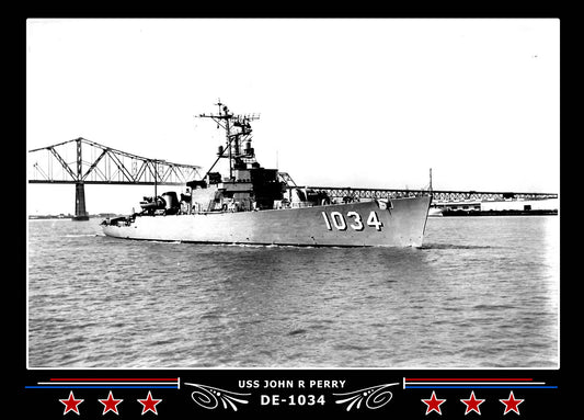 USS John R Perry DE-1034 Canvas Photo Print