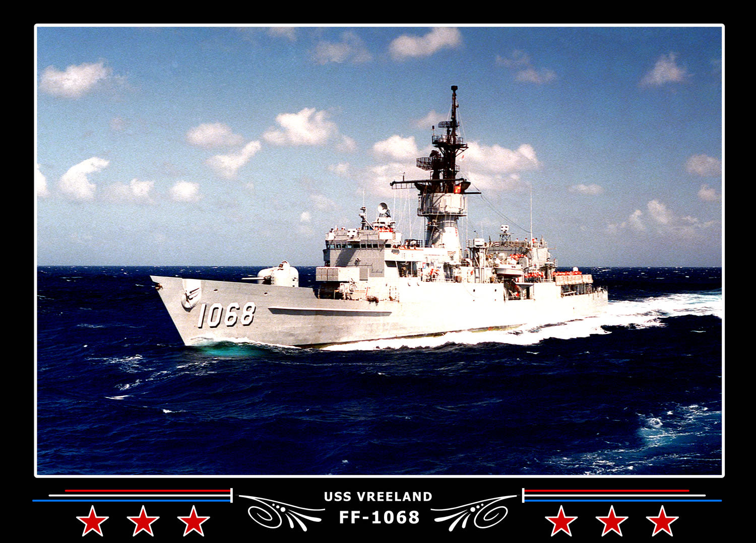 USS Vreeland FF-1068 Canvas Photo Print