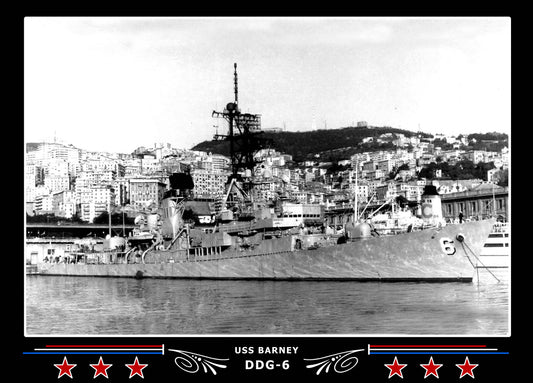 USS Barney DDG-6 Canvas Photo Print