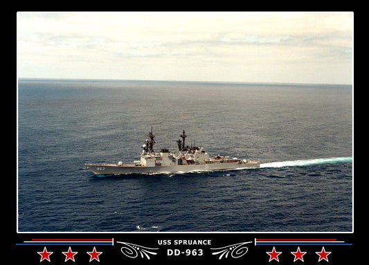 USS Spruance DD-963 Canvas Photo Print