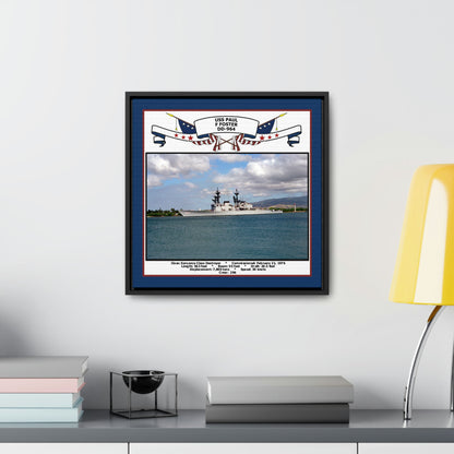 USS Paul F Foster DD-964 Navy Floating Frame Photo Desk View