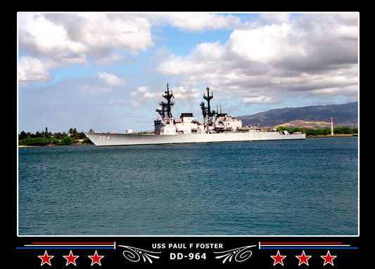 USS Paul F Foster DD-964 Canvas Photo Print