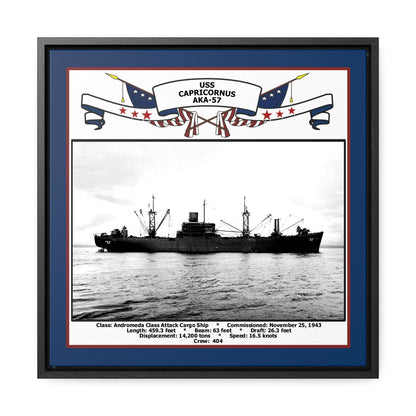 USS Capricornus AKA-57 Navy Floating Frame Photo Front View