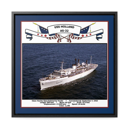 USS Holland AS-32 Navy Floating Frame Photo Front View