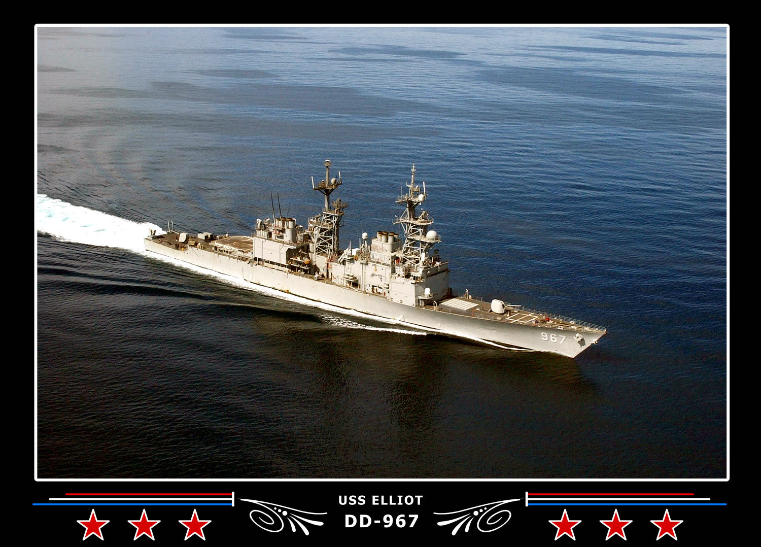 USS Elliot DD-967 Canvas Photo Print