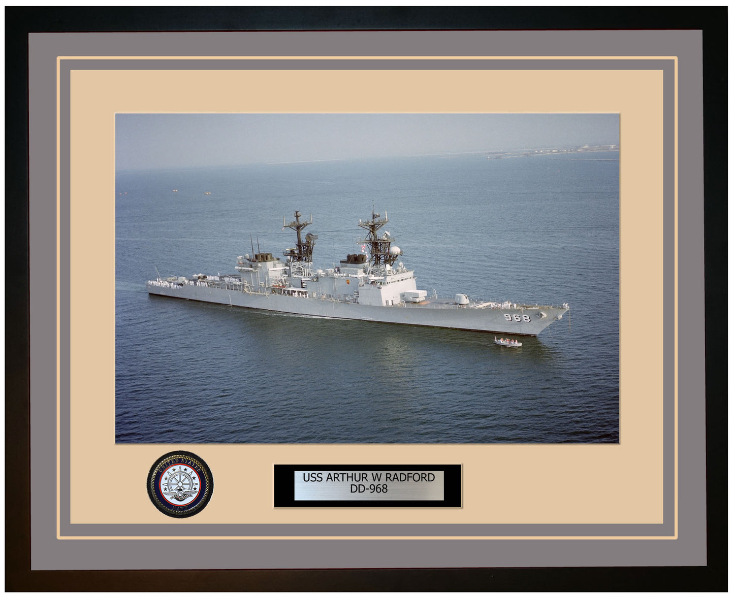 USS ARTHUR W RADFORD DD-968 Framed Navy Ship Photo Grey