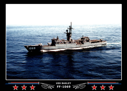 USS Bagley FF-1069 Canvas Photo Print